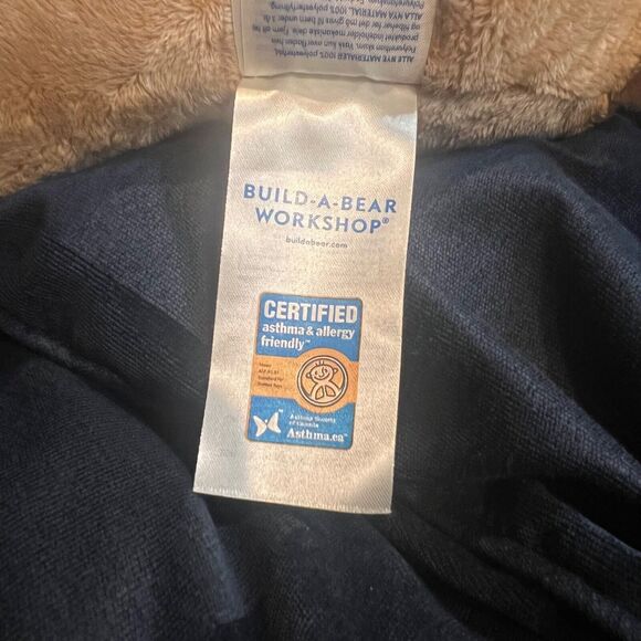 Build A Bear Asthma (BAB) Allergy Friendly Teddy Bear Plush 11" Tan White - Picture 4 of 5